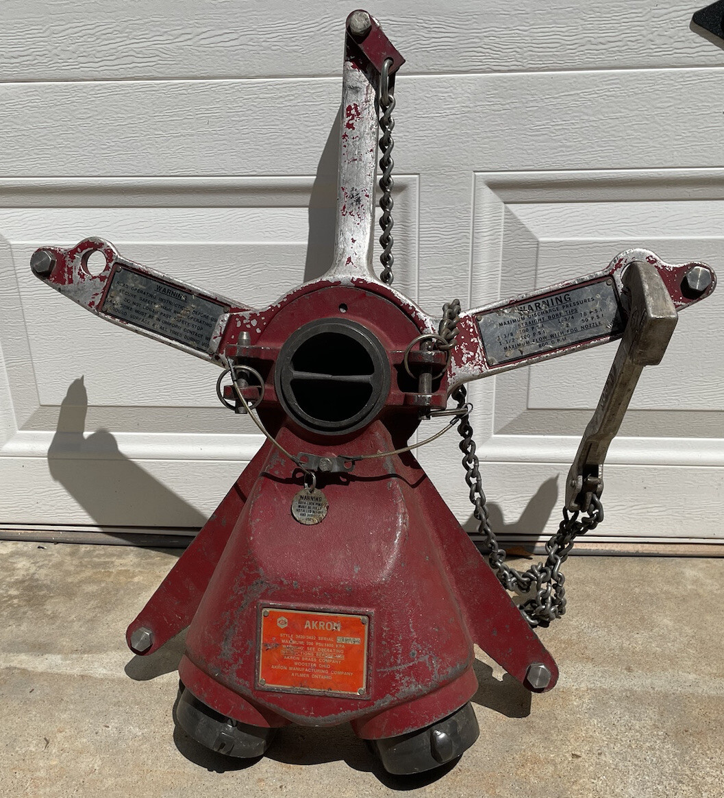 Akron 3420/3422 Dual-Inlet Portable Monitor Firefighting Deluge Water Cannon