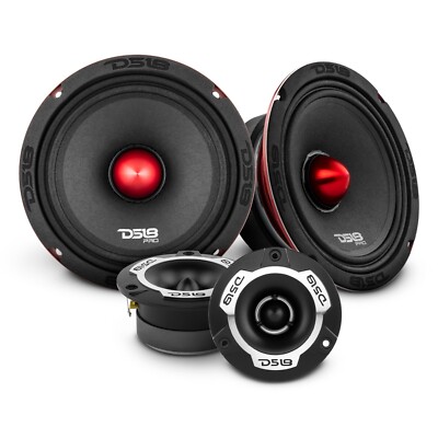 DS18 2x 6.5'' Mid-Range Loudspeaker with 2x Pro Super Bullet Tweeter - Pro Audio