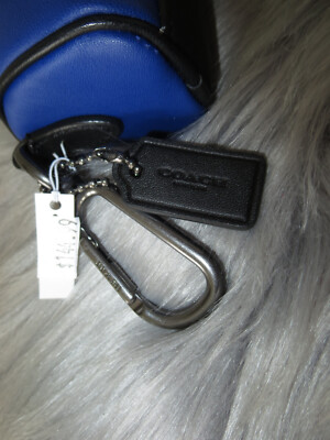 COACH MICRO MINI VENTURER BLUE LEATHER DUFFLE BAG CHARM KEY FOB