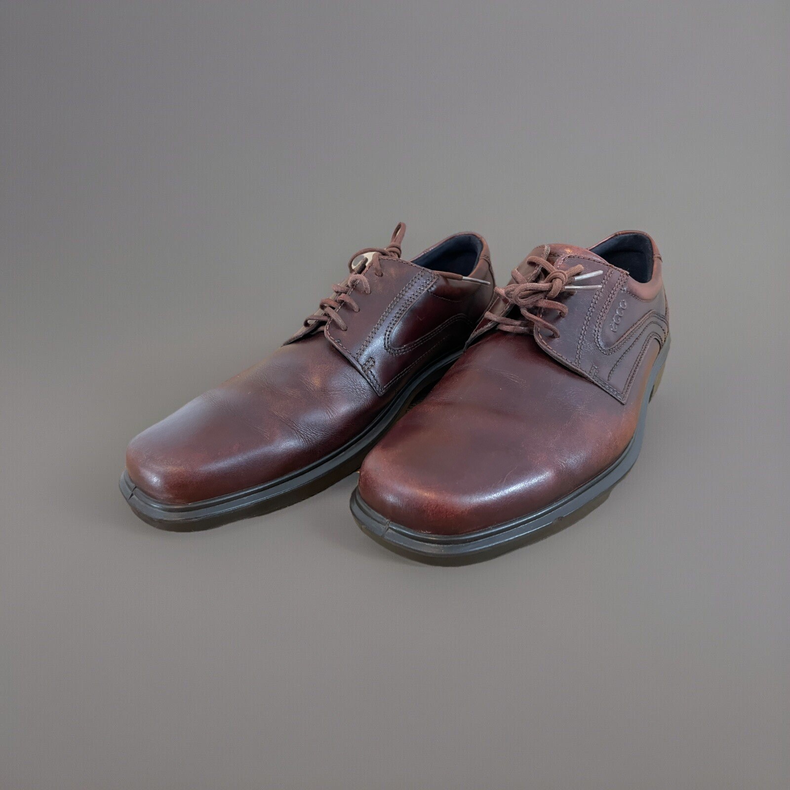 SAOLA Scarpe eleganti Oxford stringate Ecco uomo 44 in pelle marrone