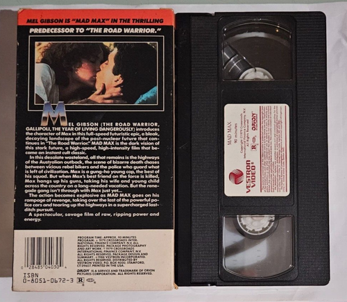 mel gibson MAD MAX hugh keays byrne VHS VIDEOTAPE vestron - Picture 2 of 2