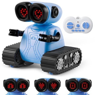 SGILE Remote Control Robot Toys with Music and Led Emojis Eyes