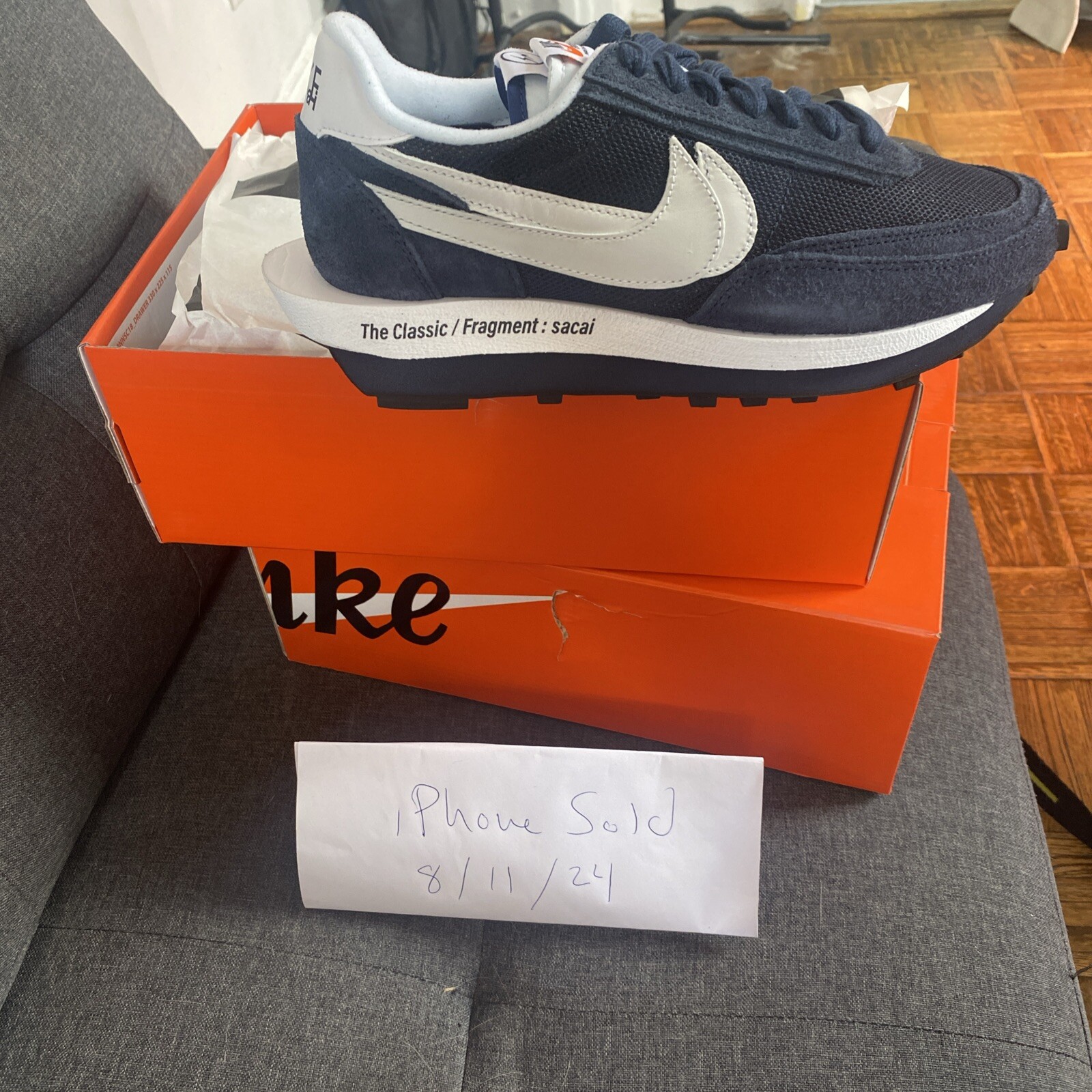 SACAI X NIKE Scarpe Nike x Sacai x Fragment LDWaffle blu vuoto taglia 9 DH2684400