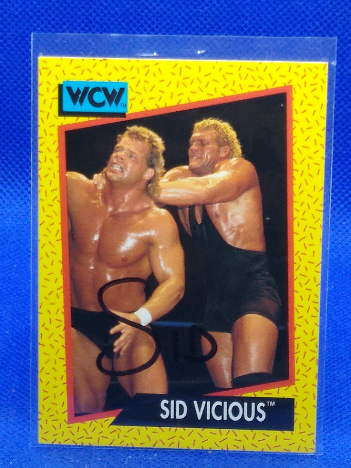 AUTOGRAPH Sid Vicious 1991 Impel WCW #34