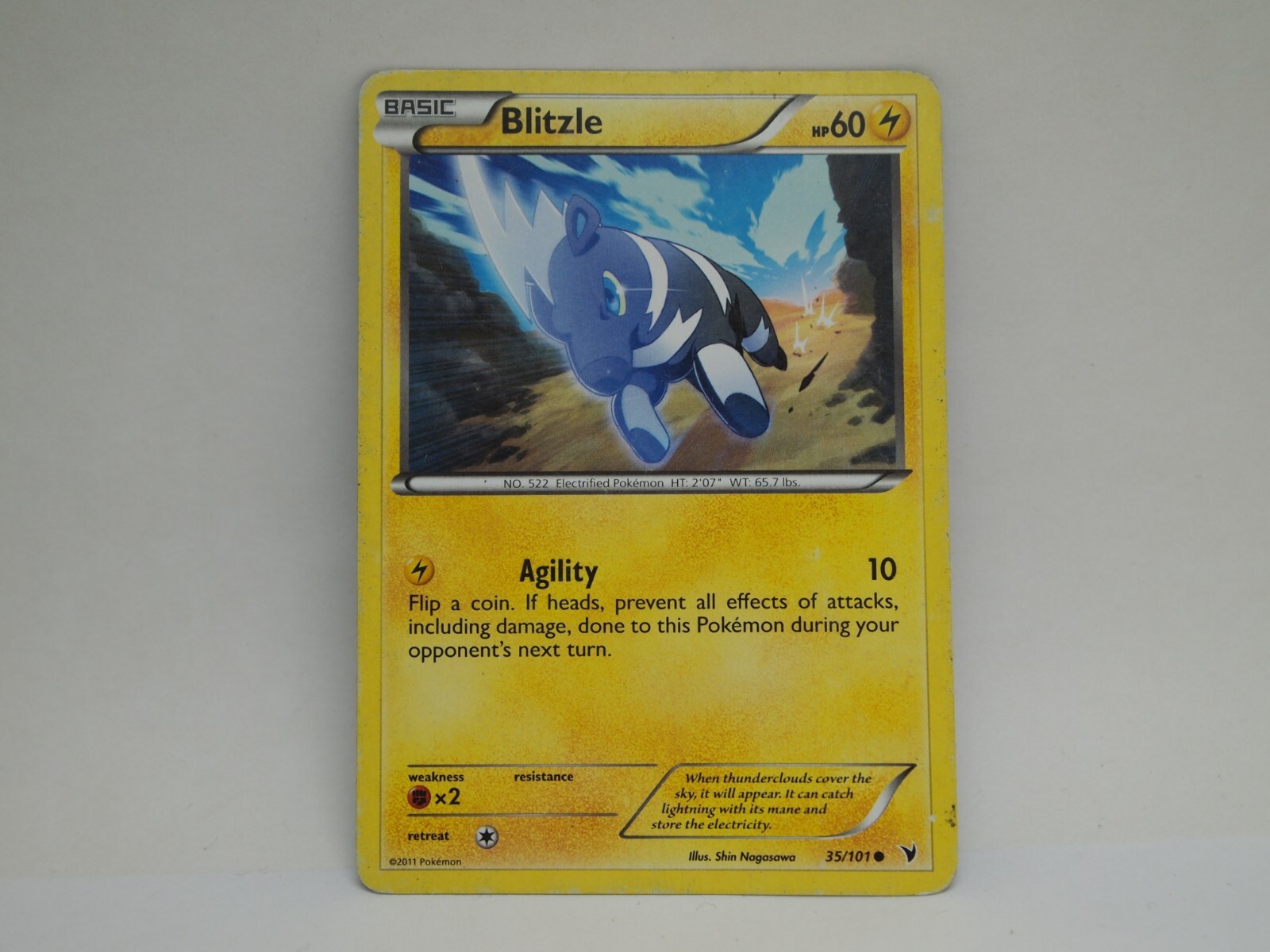 Pokemon TCG Blitzle B&W Noble Victories 35/101 Regular Common Card Played LP