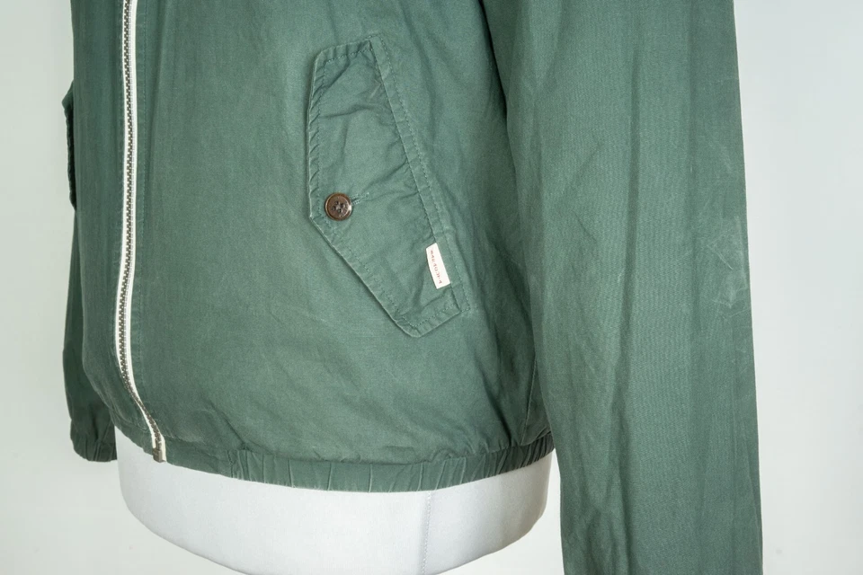 Men's Baracuta G9 Green Hooded Bomber Jacket Size M - Image 4 of 4