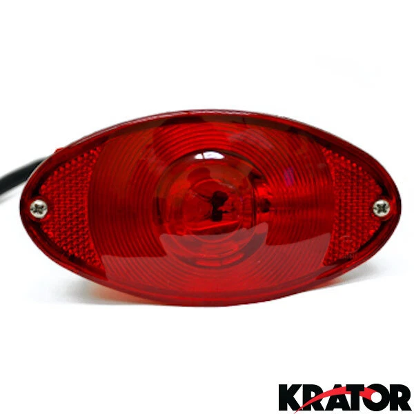 Luz trasera de freno de placa de ojo de gato para Harley Davidson Dyna Glide Fat Bob súper ancha Foto 2 de 4