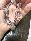 925 STERLING SILVER Working LOCKET 925 GEMSTONE Beaded NECKLACE Toggle Closure — photo 2