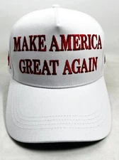 White with Blood Red Official Trump 45-47 Make America Great Again 2024 MAGA Hat