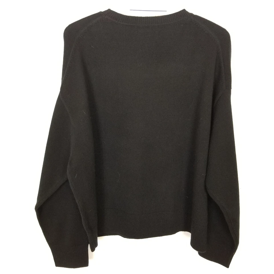 Athleta 女式美利奴羊毛羊绒高山圆领毛衣 XL 码黑色柔软舒适 — 第 4/4 张图片