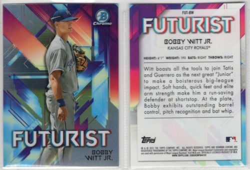 Bowman Futurist 2021 rifrattore cromato set completo di 20 carte - Foto 4 di 12