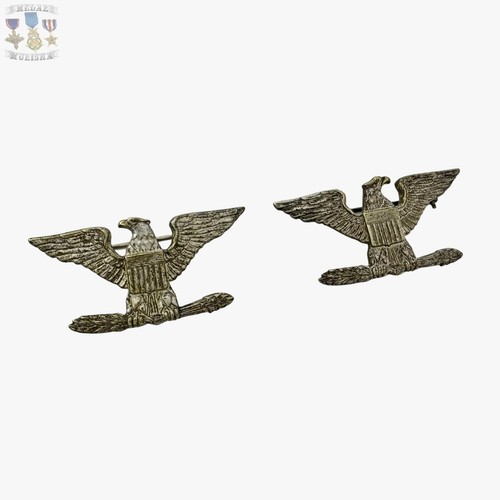Segunda Guerra Mundial Ejército USMC CORONEL MARINA CAPITÁN INSIGNIA GUERRA 🦅 ÁGUILA 1-1/2” AE COUTICA #86 - Imagen 9 de 10