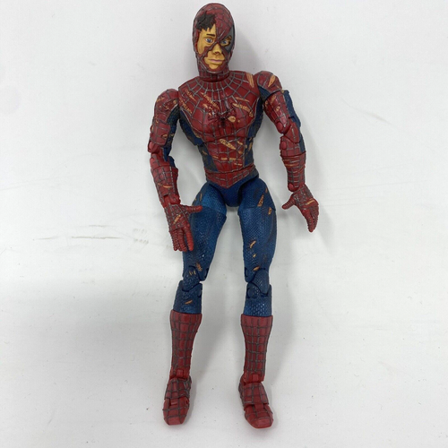 2002 ToyBiz Spider-Man Movie 6" Battle Ravaged Damaged Tobey Maguire Figure VTG