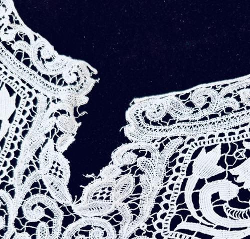 Antique Guipure Lace Collar in 5 Pieces XX663 - Picture 4 of 6