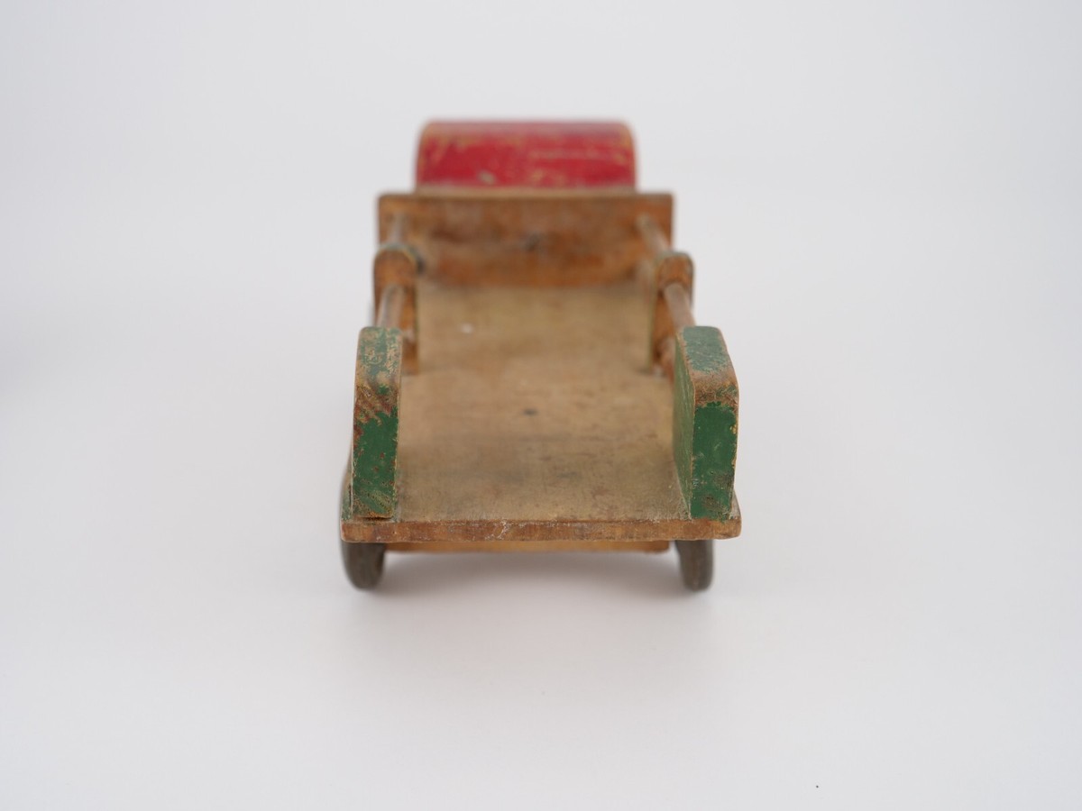 Camion Plateau à Ridelles En Bois – 38 Cm, Jouet Miniature Occasion