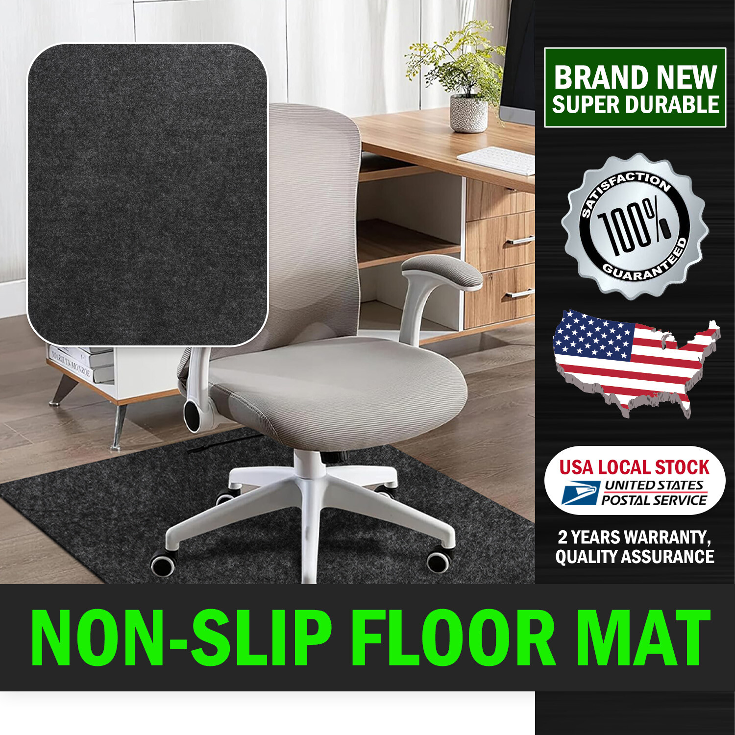 Office Chair Mat Computer Desk Rolling Chair Mat Protecting Rug 35