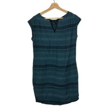 Prana Kai Dark Blue Stripe Short Sleeve Shift Mini Dress S