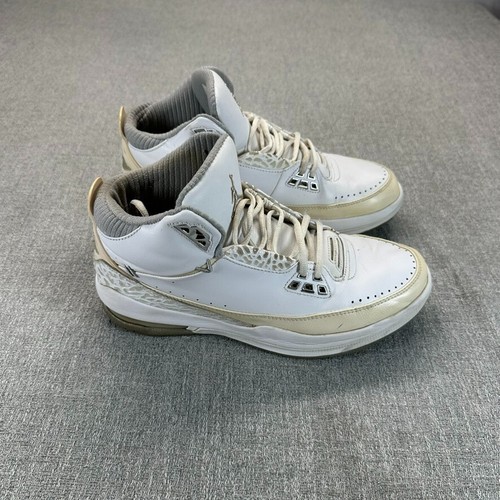 Nike Air Jordan 2.5 Retro Scarpe Uomo Taglia 10 Triple Bianco Basket 331987-107 - Foto 2 di 10