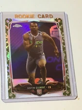 F41189  2014 Topps Chrome Camo Refractors #152 Justin Gilbert /499 Browns