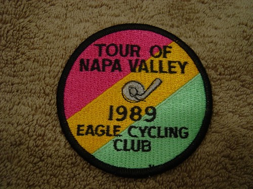 Tour Of Napa Valley 1989 Eagle Cycling Club Patch Bike Bicycle  3.5" x 3.5" - Afbeelding 1 van 1