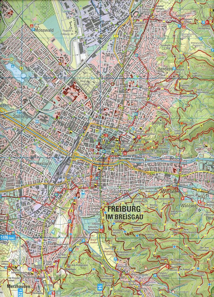 Thumbnail - Wanderkarte 1:25 000 Freiburg Breisgau | 2024 | Deutsch