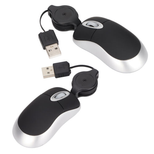 Small Mouse Mini Mouse Retractable Cord Glossy For Home For Travel For BEA