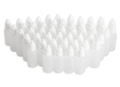50pcs Plastic Empty Squeezable Eyedrops Dropping Bottle Eye Liquid Dropper 20mL