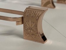 New laser engraved 1911 Rose Gold Plated Mirror Polished leaves design #2
