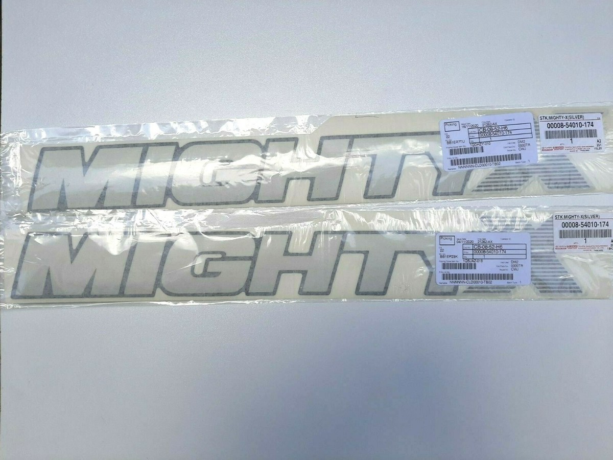 X 2 GENUINE PARTS 'WHITE' SIDE STICKER DECAL FOR TOYOA HILUX LN 85