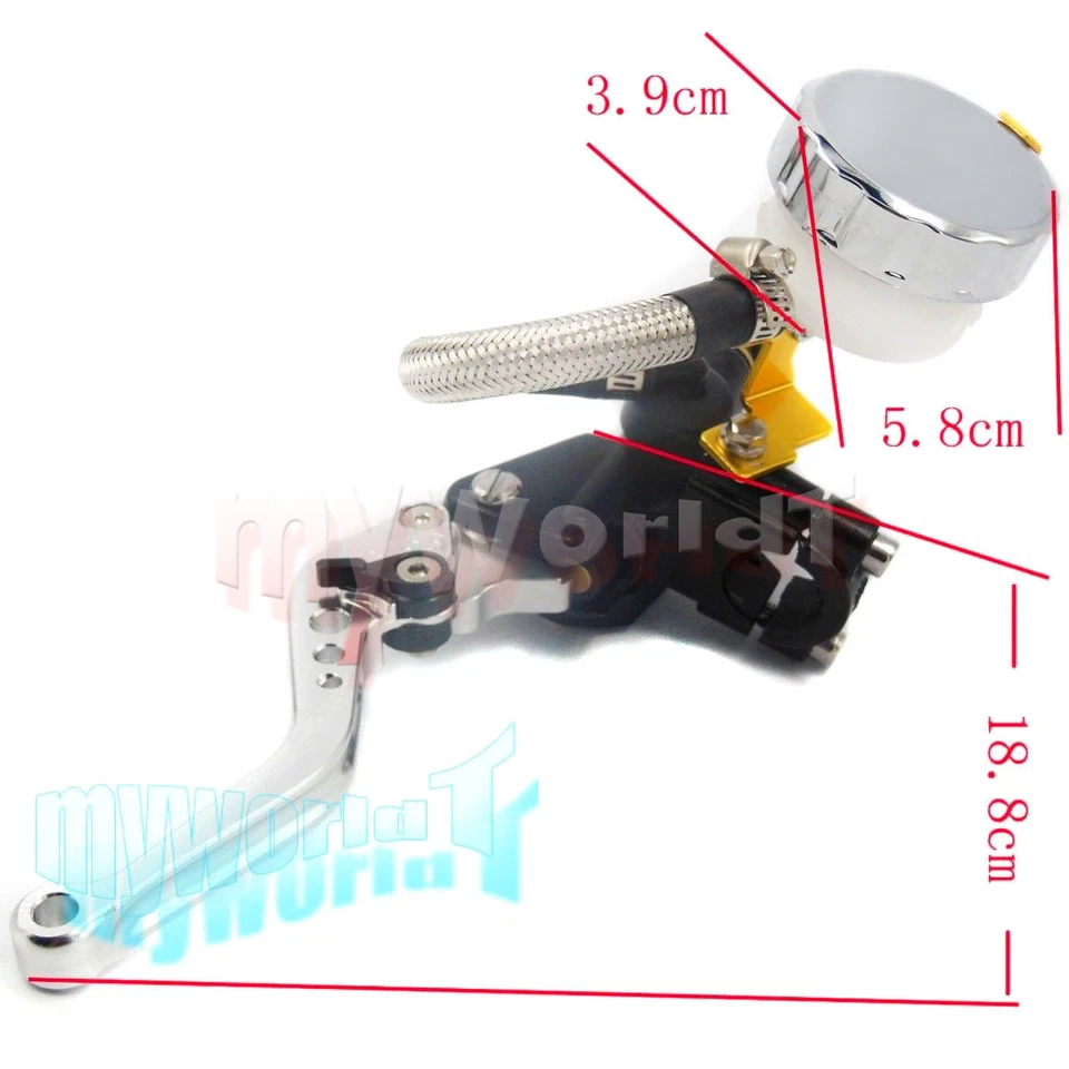 Juego de depósito de cilindro maestro de palanca de freno de embrague apto para motocicleta Yamaha Foto 4 de 4