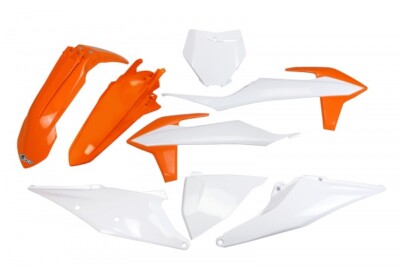 Set De Carénage Plastique UFO Blanc Pour KTM GS/MX 250-500 (1990-1992)