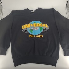 Vintage Universal Studios Universal Picture Black Pullover Sweatshirt Size L USA