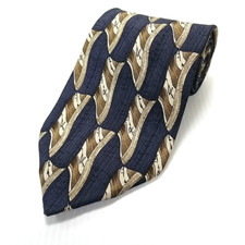 George Machado Luxury Tie Geometric Printed Silk Necktie Made in USA L57 W 3.75