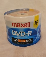 NEW SEALED Maxell DVD R 30 Pack 4.7GB 120 min. 16X
