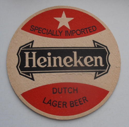 VINTAGE HEINEKEN SPECIALLY IMPORTED DUTCH LAGER BEER BEERMAT - Picture 2 of 2