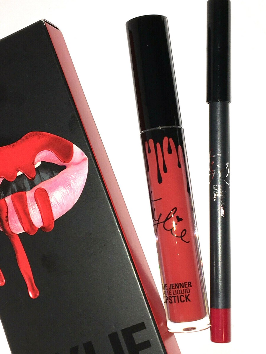 KYLIE JENNER Cosmetics LIP KIT Boss MATTE Red LIQUID LIP AND LINER
