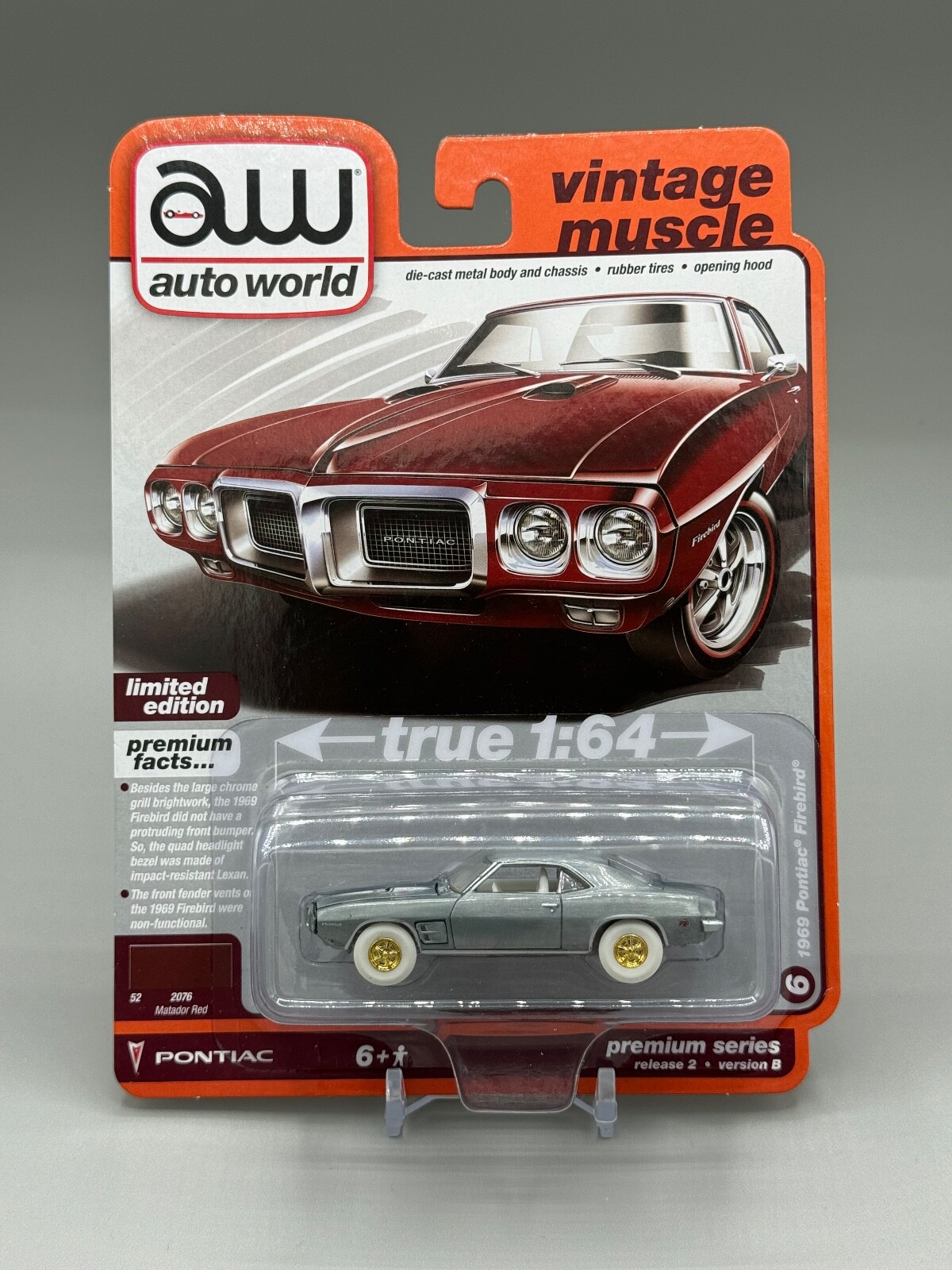 2023 Auto World Vintage Muscle 1969 Pontiac Firebird RAW CHASE Hot Wheels