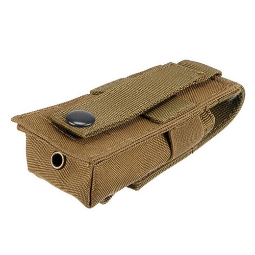 Tactical Flashlight Holder Pouch Molle Single Mag Holster Utility Torch Case E2 - Picture 5 of 27