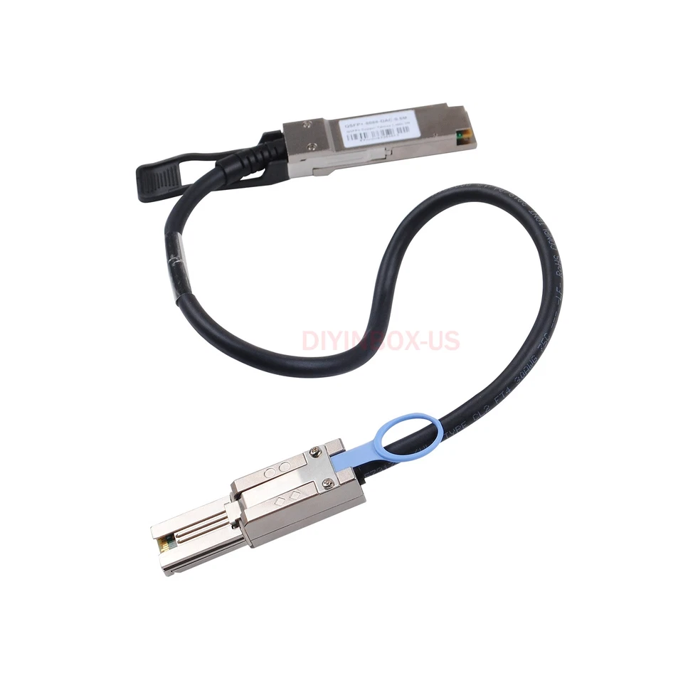 0.5 Meters External SAS Cable QSFP SFF-8436 to SFF-8088 For NetApp DS4243 DS4246 - Image 2 of 4