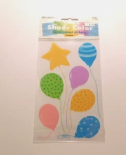 Mrs Grossman's 1 Sheet Package Sheer Color ~Transparent Balloons ~ Stickers