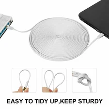 RJ45 CAT7 6FT 10FT 30FT 50FT 100FT 200FT Ethernet Network Cable Cord Flat LOT US