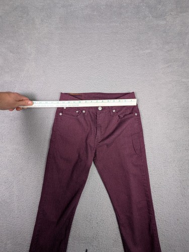 Levis 511 Chino Pants Mens 28x32 Maroon Slim Fit - Picture 7 of 10