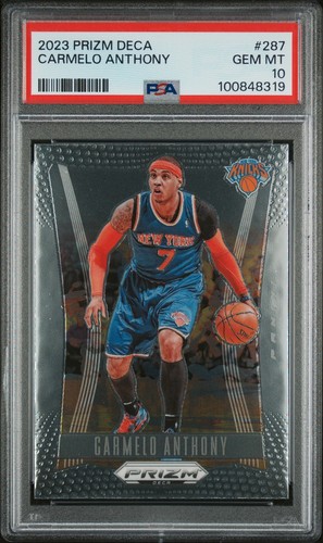 2023 Panini Prizm Deca Carmelo Anthony #287 PSA 10