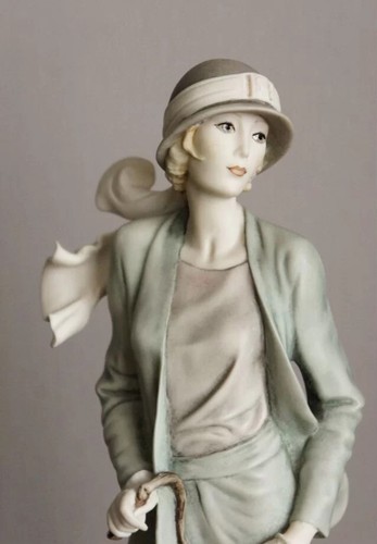 G Armani Figurine Teresa Statue Porcelain Light Green Outfit Afghan Hound 0451C - Picture 8 of 10