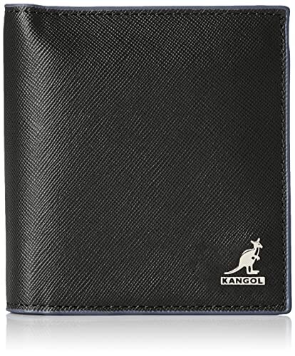 Kangol] Bi-Fold Wallet Metal Logo Leather Bi-Color 250-10102