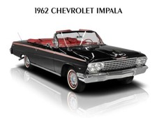 1962 Chevrolet Impala Convertible New Metal Sign Beautiful Restoration