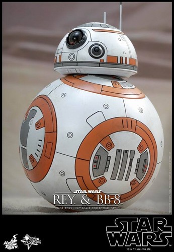 New Hot Toys MMS337 Star Wars EP VII The Force Awakens 1/6 Rey and BB-8 set - Picture 8 of 22