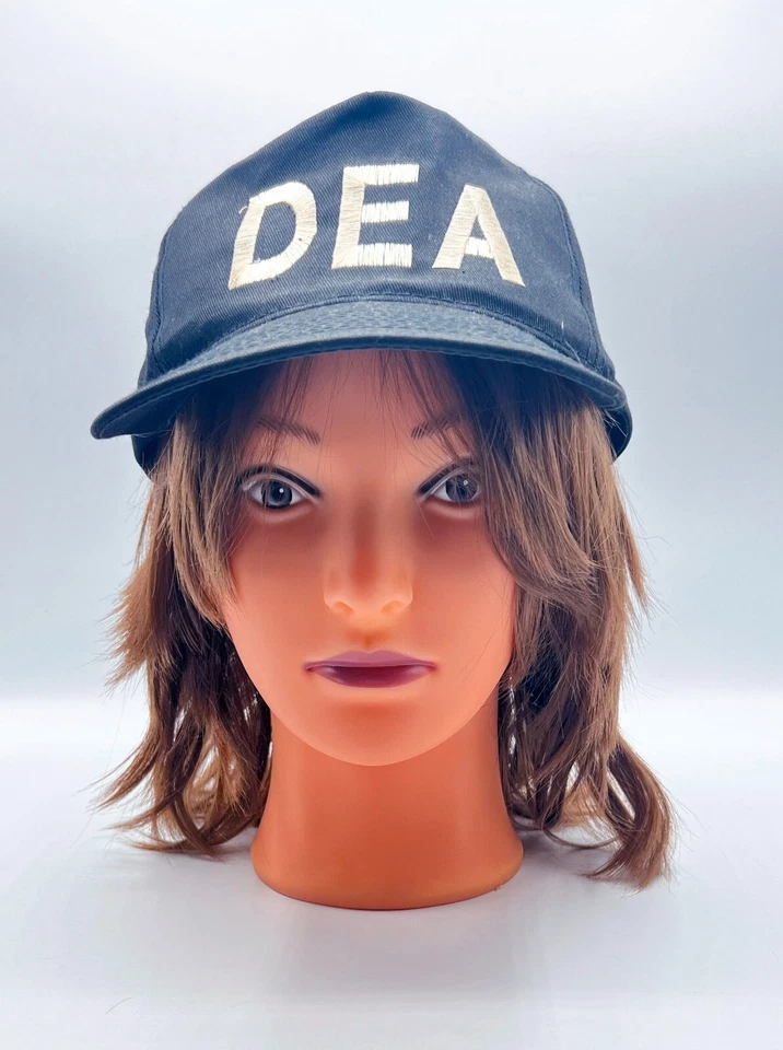 Agencia Antidrogas "DEA", Lona Negra con Logo Bordado Sombrero con Correa Foto 2 de 4