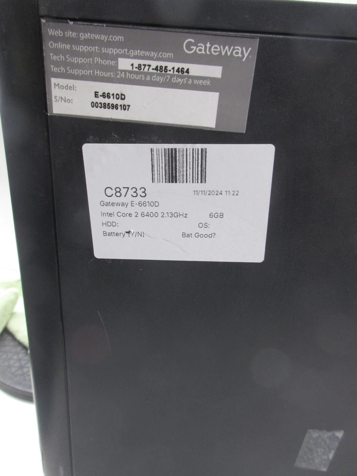 Gateway E-6610D Intel Core 2 6400 2.13GHz 6GB NO HDD - Image 2 of 4