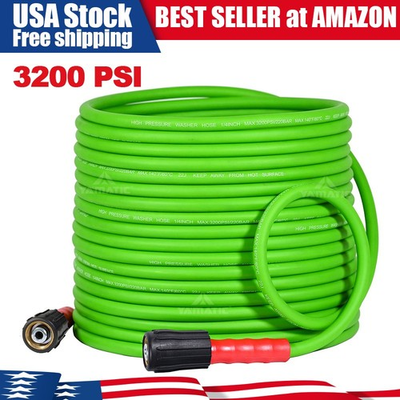 #ad YAMATIC 3200 PSI High Pressure Washer Hose Kink Resistant M22 14mm M22 15mm $35.99